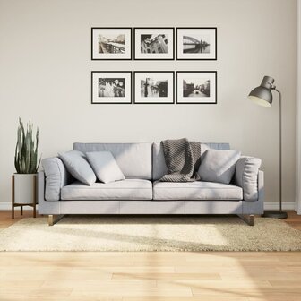 Vloerkleed PAMPLONA shaggy hoogpolig modern 100x200 cm goud 1