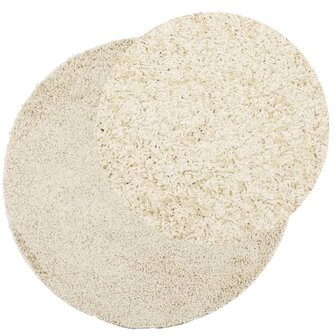 Vloerkleed PAMPLONA shaggy hoogpolig modern &Oslash; 100 cm goudkleur 3