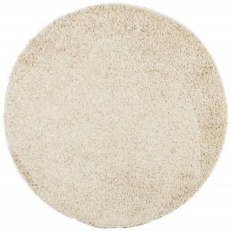 Vloerkleed PAMPLONA shaggy hoogpolig modern &Oslash; 120 cm goudkleur 2