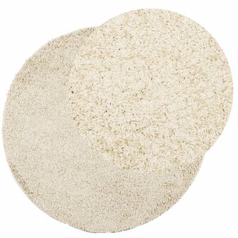 Vloerkleed PAMPLONA shaggy hoogpolig modern &Oslash; 120 cm goudkleur 3
