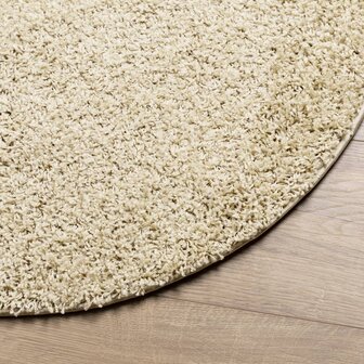 Vloerkleed PAMPLONA shaggy hoogpolig modern &Oslash; 120 cm goudkleur 4