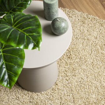 Vloerkleed PAMPLONA shaggy hoogpolig modern &Oslash; 120 cm goudkleur 7