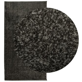 Vloerkleed ISTAN hoogpolig glanzend 80x150 cm antracietkleurig 3