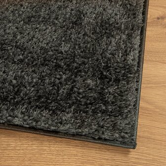 Vloerkleed ISTAN hoogpolig glanzend 80x150 cm antracietkleurig 4