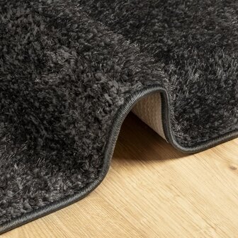 Vloerkleed ISTAN hoogpolig glanzend 80x150 cm antracietkleurig 6