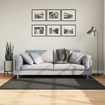 Vloerkleed ISTAN hoogpolig glanzend 120x170 cm antracietkleurig 1