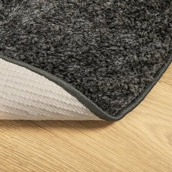 Vloerkleed ISTAN hoogpolig glanzend &Oslash; 80 cm antracietkleurig 5