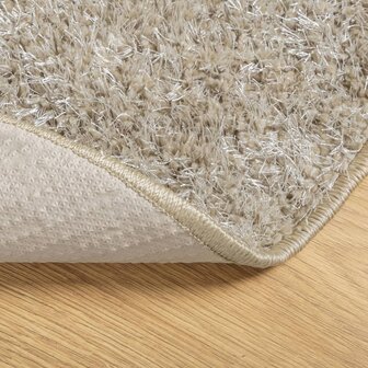 Vloerkleed ISTAN hoogpolig glanzend &Oslash; 80 cm beige 5