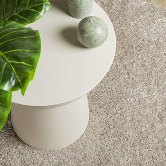 Vloerkleed ISTAN hoogpolig glanzend &Oslash; 100 cm beige 7