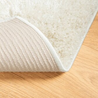 Vloerkleed ISTAN hoogpolig glanzend 80x150 cm cr&egrave;mekleurig 5