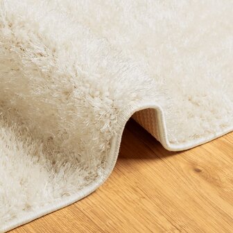 Vloerkleed ISTAN hoogpolig glanzend 80x150 cm cr&egrave;mekleurig 6