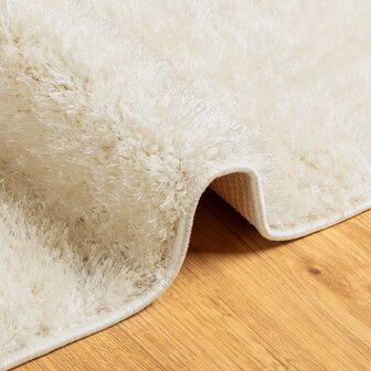 Vloerkleed ISTAN hoogpolig glanzend 100x200 cm cr&egrave;mekleurig 6