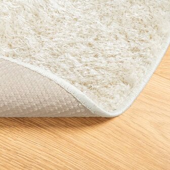 Vloerkleed ISTAN hoogpolig glanzend &Oslash; 80 cm cr&egrave;mekleurig 5