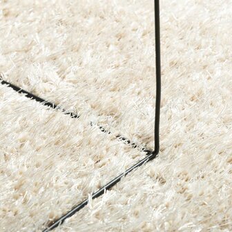 Vloerkleed ISTAN hoogpolig glanzend &Oslash; 80 cm cr&egrave;mekleurig 8