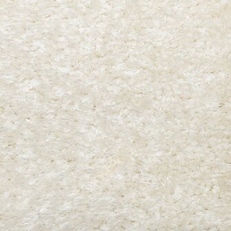 Vloerkleed ISTAN hoogpolig glanzend &Oslash; 80 cm cr&egrave;mekleurig 9