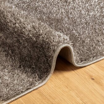 Vloerkleed ISTAN hoogpolig glanzend 80x150 cm grijs 6