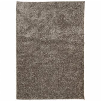 Vloerkleed ISTAN hoogpolig glanzend 120x170 cm grijs 2