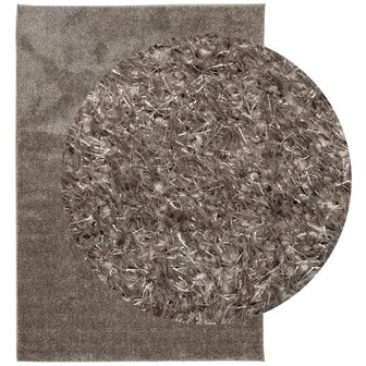 Vloerkleed ISTAN hoogpolig glanzend 120x170 cm grijs 3