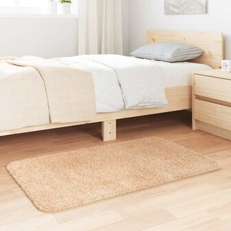 Hoogpolig vloerkleed NAVARRA 60x100 cm polyester beige 3