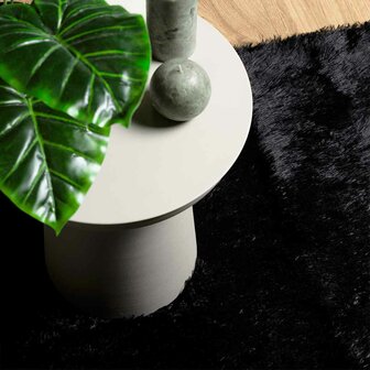 Hoogpolig vloerkleed NAVARRA 60x100 cm polyester zwart 8