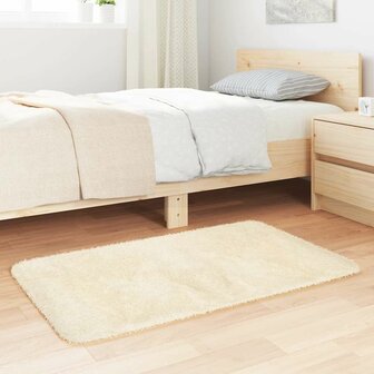 Hoogpolig vloerkleed NAVARRA 60x100 cm polyester cr&egrave;mekleurig 3