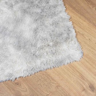 Hoogpolig vloerkleed NAVARRA 60x100 cm polyester lichtgrijs 4