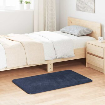 Hoogpolig vloerkleed NAVARRA 60x100 cm polyester marineblauw 1