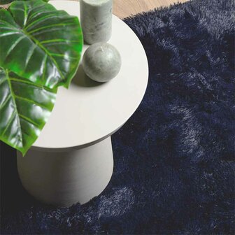 Hoogpolig vloerkleed NAVARRA 60x100 cm polyester marineblauw 8