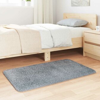 Hoogpolig vloerkleed NAVARRA 60x100 cm polyester zilvergrijs 3