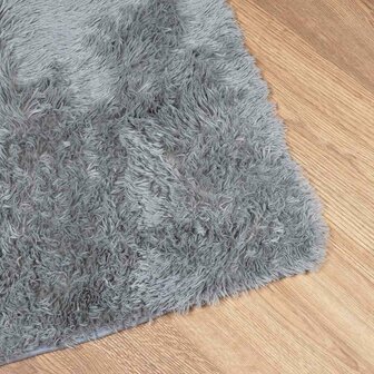 Hoogpolig vloerkleed NAVARRA 60x100 cm polyester zilvergrijs 4