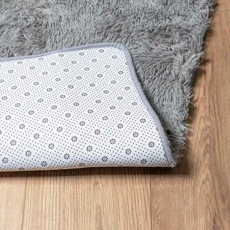 Hoogpolig vloerkleed NAVARRA 60x100 cm polyester zilvergrijs 6