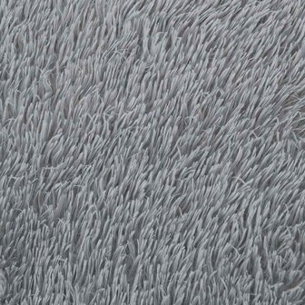 Hoogpolig vloerkleed NAVARRA 60x100 cm polyester zilvergrijs 9