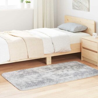Hoogpolig vloerkleed NAVARRA 80x150 cm polyester lichtgrijs 1