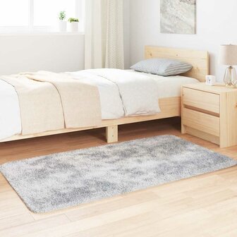 Hoogpolig vloerkleed NAVARRA 80x150 cm polyester lichtgrijs 3