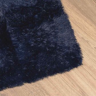 Hoogpolig vloerkleed NAVARRA 80x150 cm polyester marineblauw 4