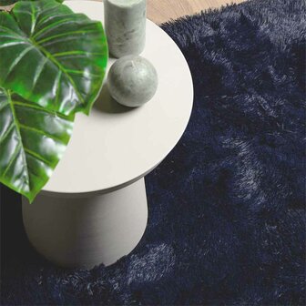 Hoogpolig vloerkleed NAVARRA 80x150 cm polyester marineblauw 8