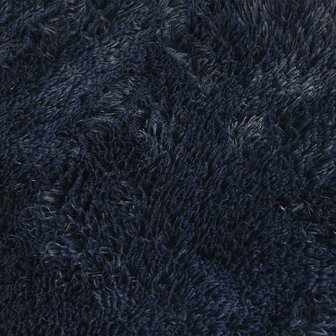 Hoogpolig vloerkleed NAVARRA 80x150 cm polyester marineblauw 9