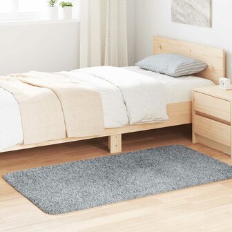Hoogpolig vloerkleed NAVARRA 80x150 cm polyester zilvergrijs 1