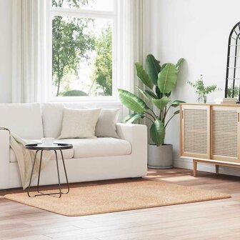 Hoogpolig vloerkleed NAVARRA 120x170 cm polyester beige 1