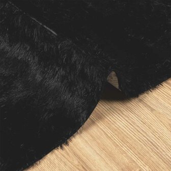 Hoogpolig vloerkleed NAVARRA 120x170 cm polyester zwart 5