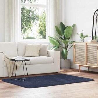 Hoogpolig vloerkleed NAVARRA 120x170 cm polyester marineblauw 1