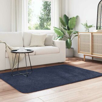Hoogpolig vloerkleed NAVARRA 120x170 cm polyester marineblauw 3