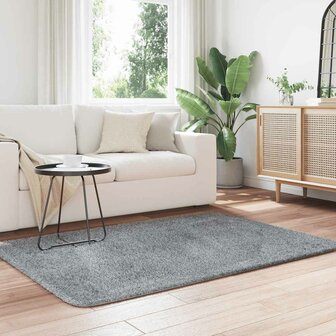 Hoogpolig vloerkleed NAVARRA 120x170 cm polyester zilvergrijs 3