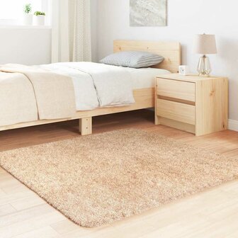 Hoogpolig vloerkleed NAVARRA 120x120 cm polyester beige 3