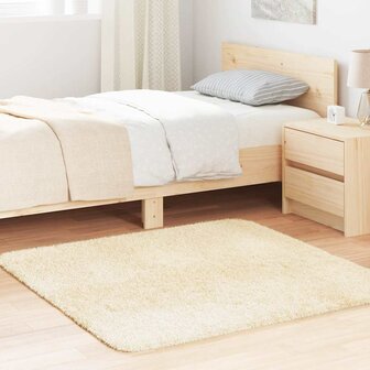 Hoogpolig vloerkleed NAVARRA 120x120 cm polyester cr&egrave;mekleurig 1