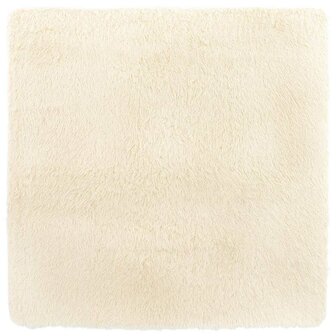 Hoogpolig vloerkleed NAVARRA 120x120 cm polyester cr&egrave;mekleurig 2