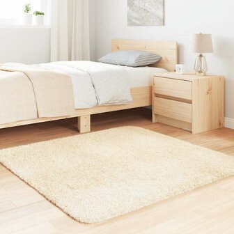 Hoogpolig vloerkleed NAVARRA 120x120 cm polyester cr&egrave;mekleurig 3