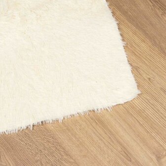 Hoogpolig vloerkleed NAVARRA 120x120 cm polyester cr&egrave;mekleurig 4