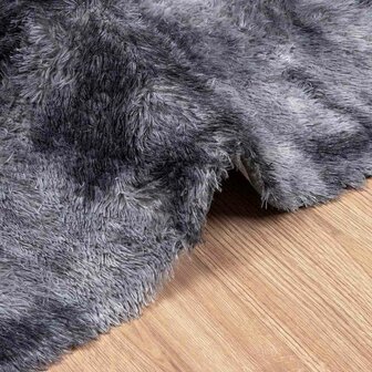 Hoogpolig vloerkleed NAVARRA 120x120 cm polyester donkergrijs 5