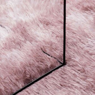 Hoogpolig vloerkleed NAVARRA 120x120 cm polyester stoffig roze 7
